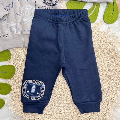 Conj. Jaqueta Tiger e Calça de Moletom - Cinza e Marinho
